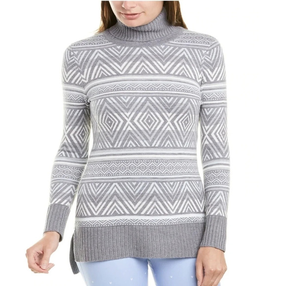 Krimson Klover Sweaters - Krimson Klover Turtleneck Ziggy Tunic Silk Wool-Blend Pullover Sweater Ribbed M